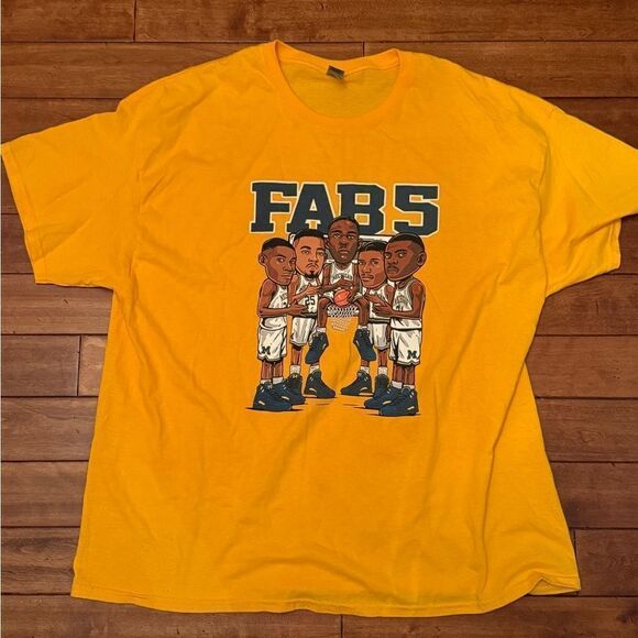Custom Fab Five Mi chi gan T-shirt Yellow  Unisex Sizes 3 xL - Picture 1 of 3